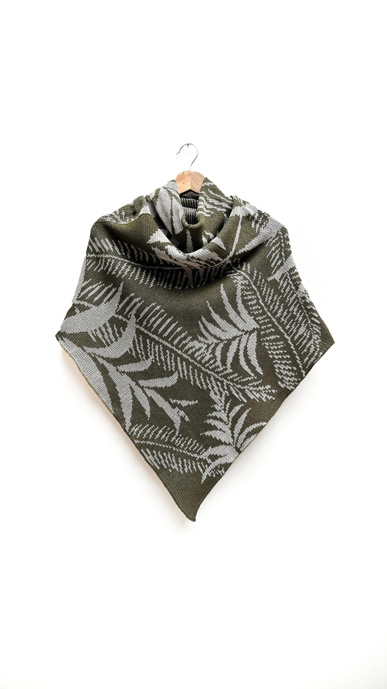 Poncho Palmas - verde militar y gris claro - imagen 1