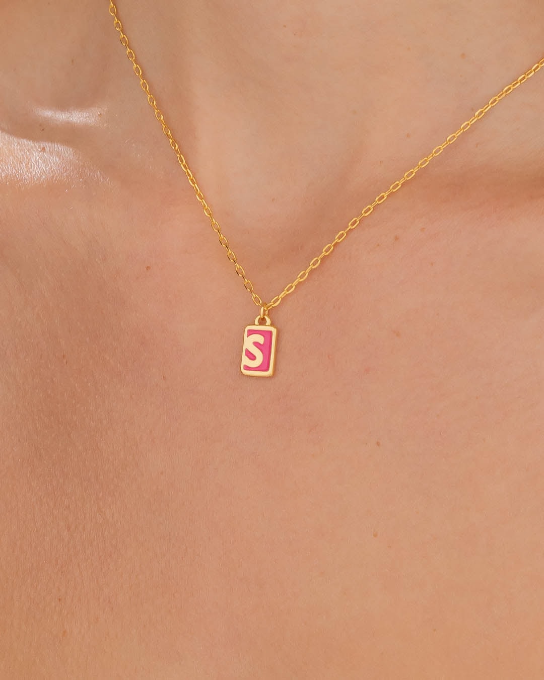 Collar Letra S + Aretes - imagen 1