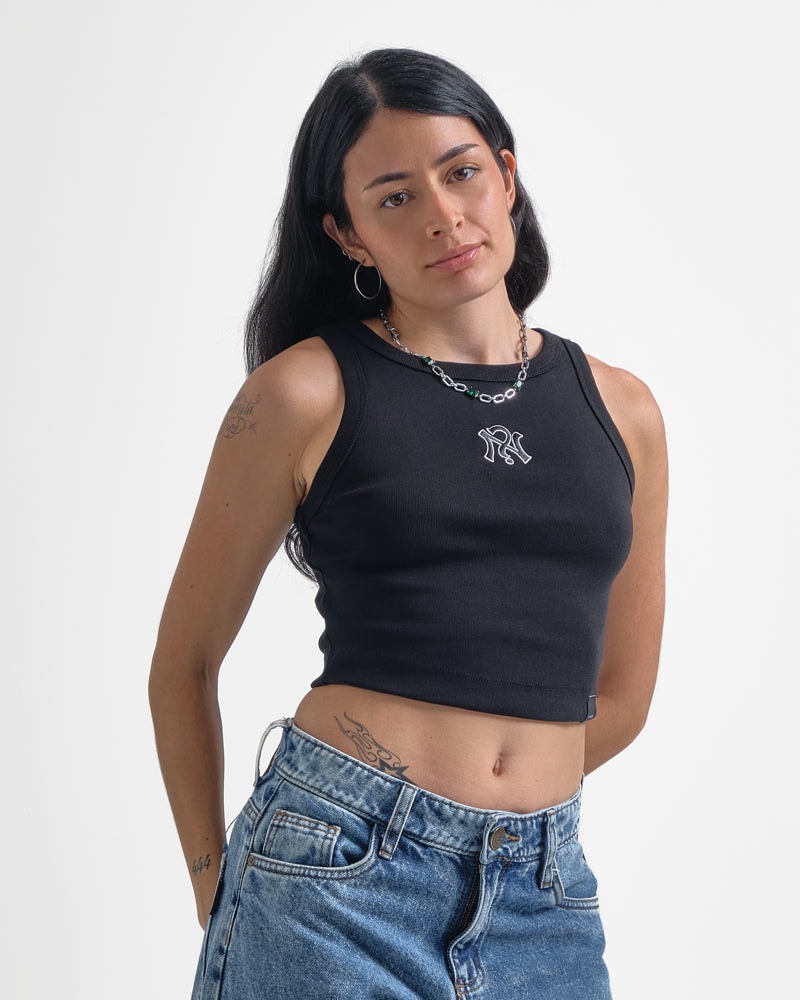 Crop Top Negro Fit Slim - imagen 1