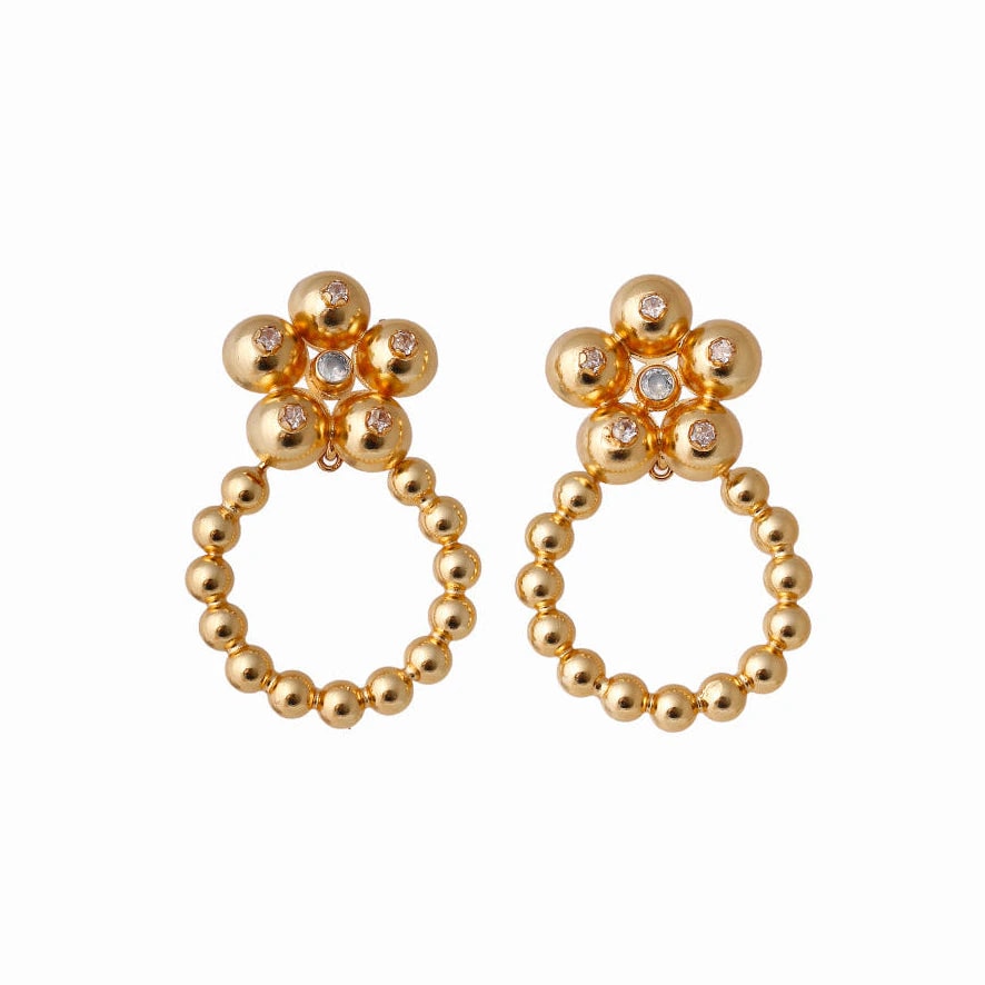 Aretes Florecer Maxi Oro - imagen 1