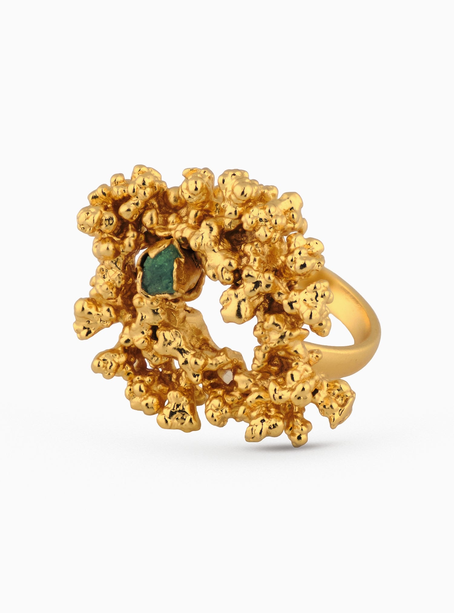 Halo Emerald Ring - imagen 1