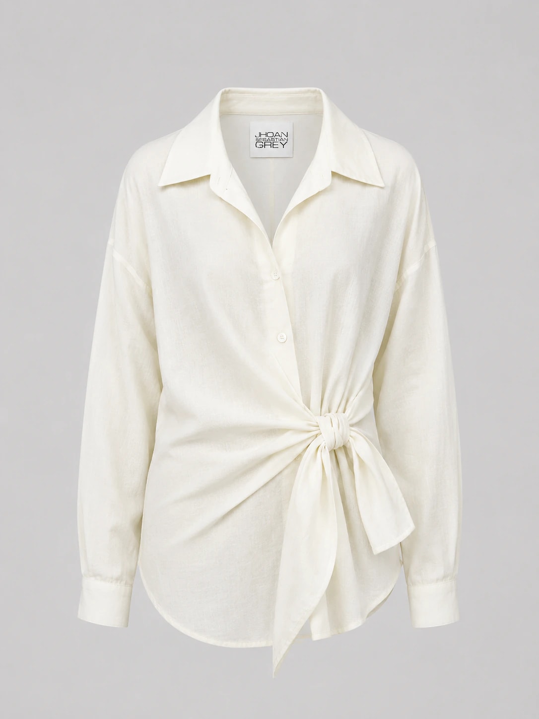 Tie-Waist Wrap Shirt - imagen 1