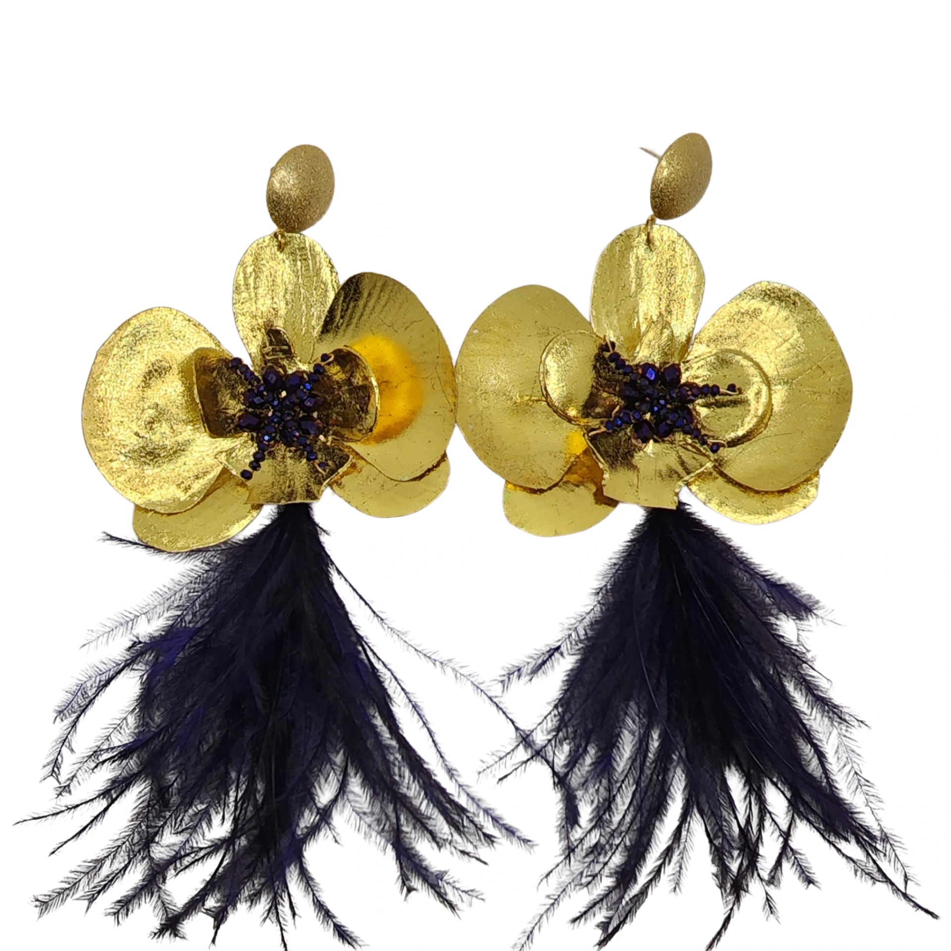 Golden Flower Purple Feather - imagen 1