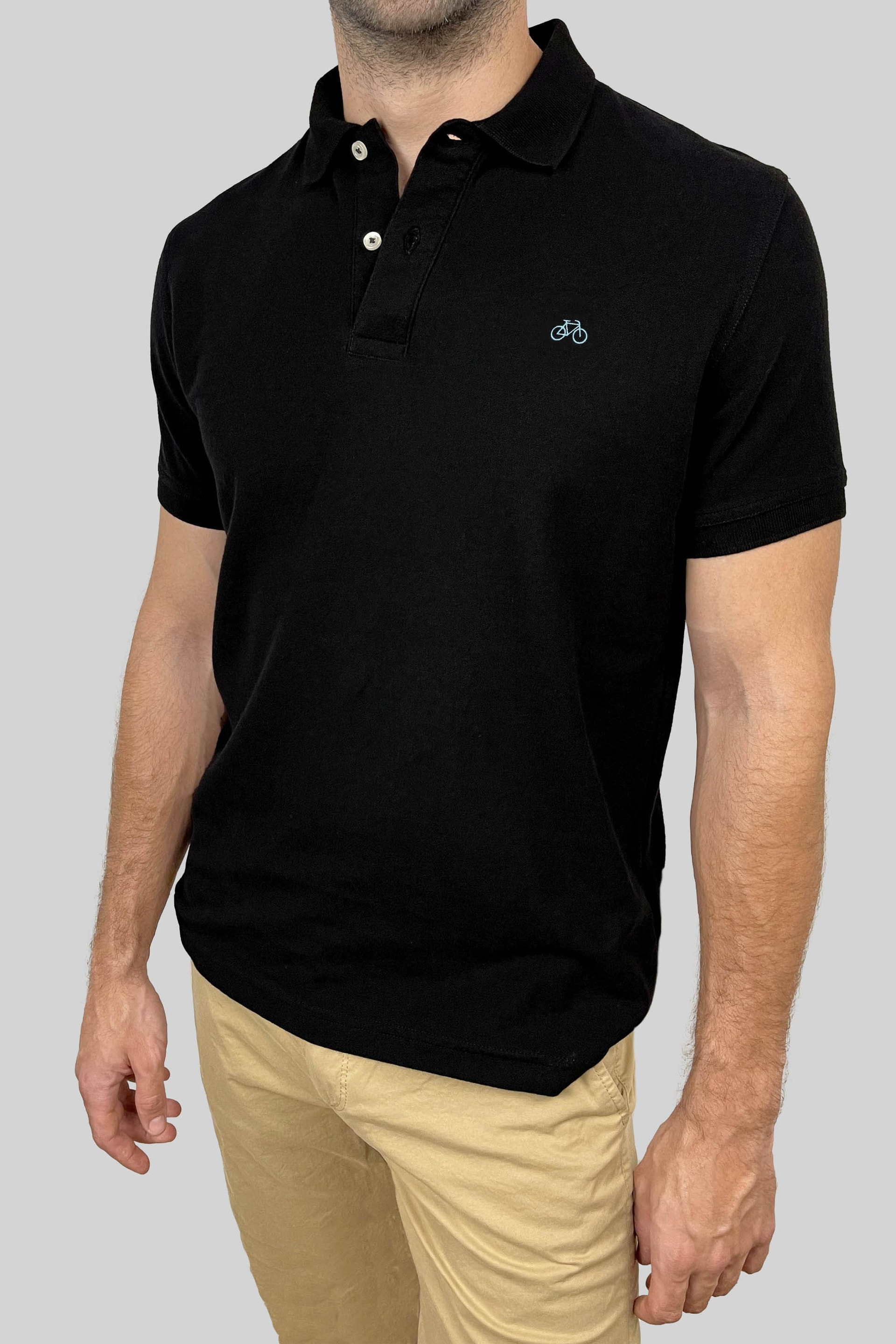 POLO MANGA CORTA NEGRO - imagen 1