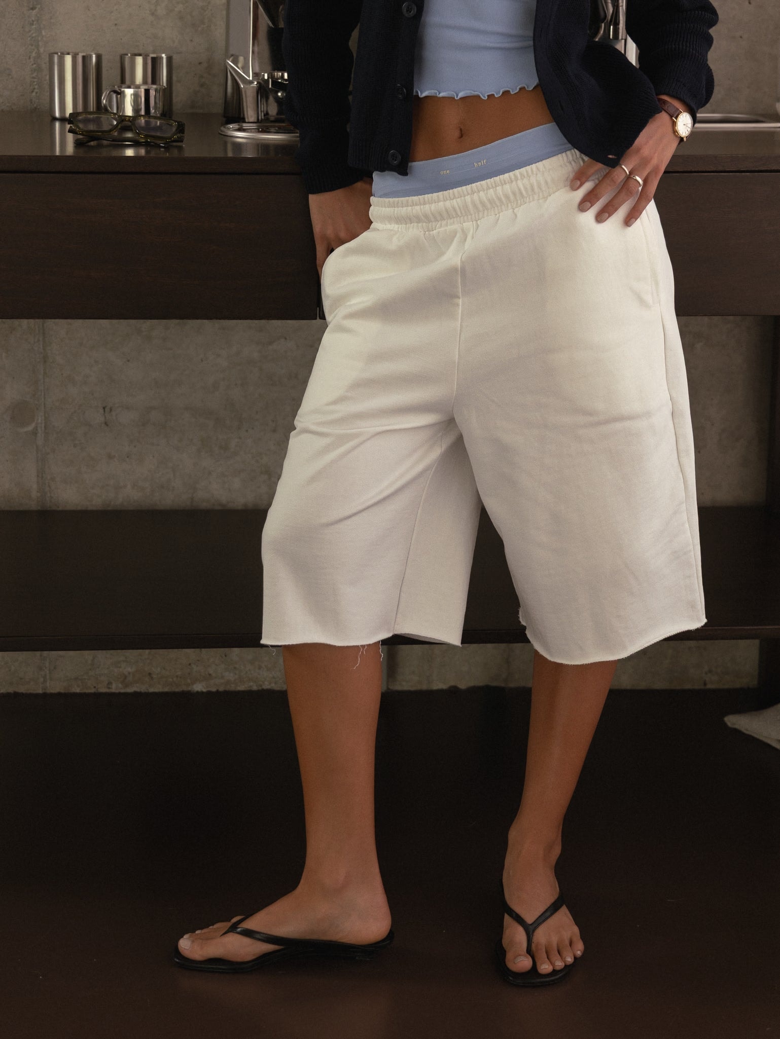SWEAT JORT - SOFT WHITE - imagen 1