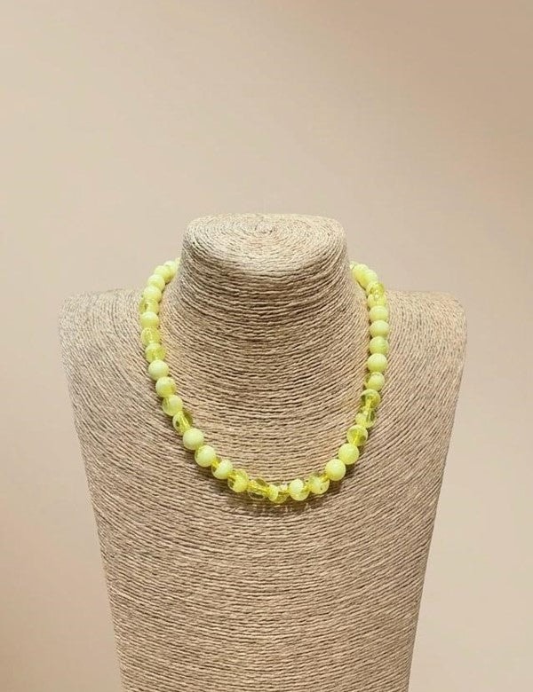 Collar Bolas Acuarela Amarillo - imagen 1
