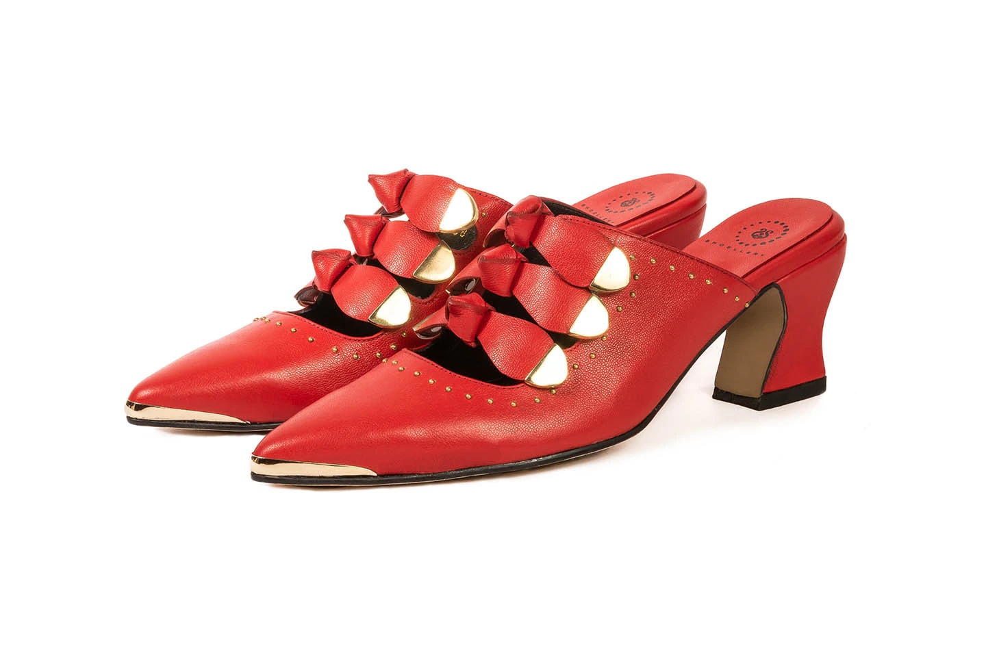 MULES SHOELLERY RED X GOLD - imagen 1