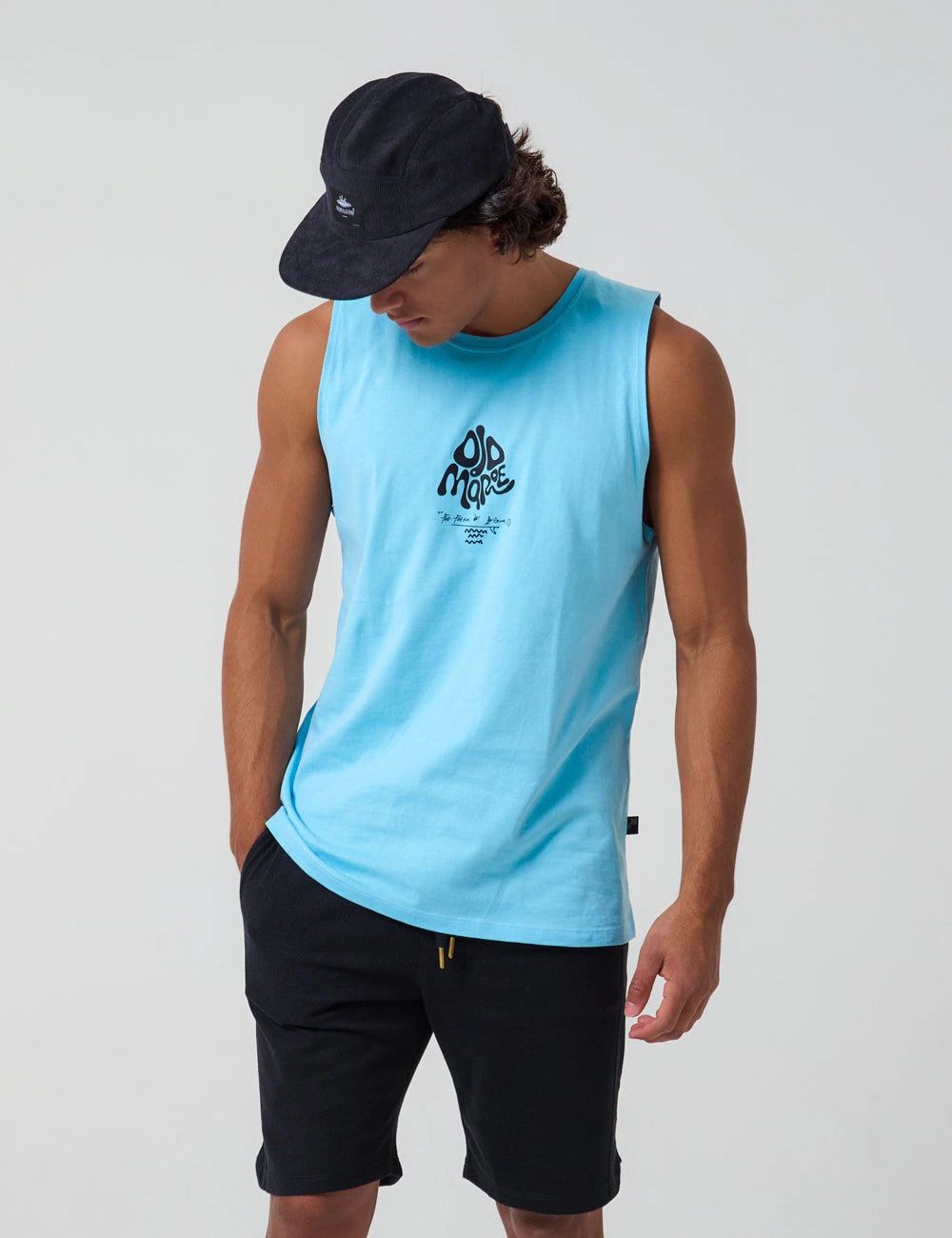 Camisilla Oversize Ojo de Mar Azul Claro Hombre - imagen 1