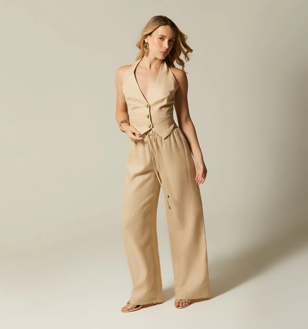 Pantalon tiro alto bota ancha - imagen 1