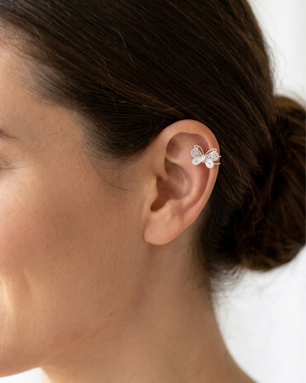 Earcuff Mariposa en Plata Filigrana - imagen 1