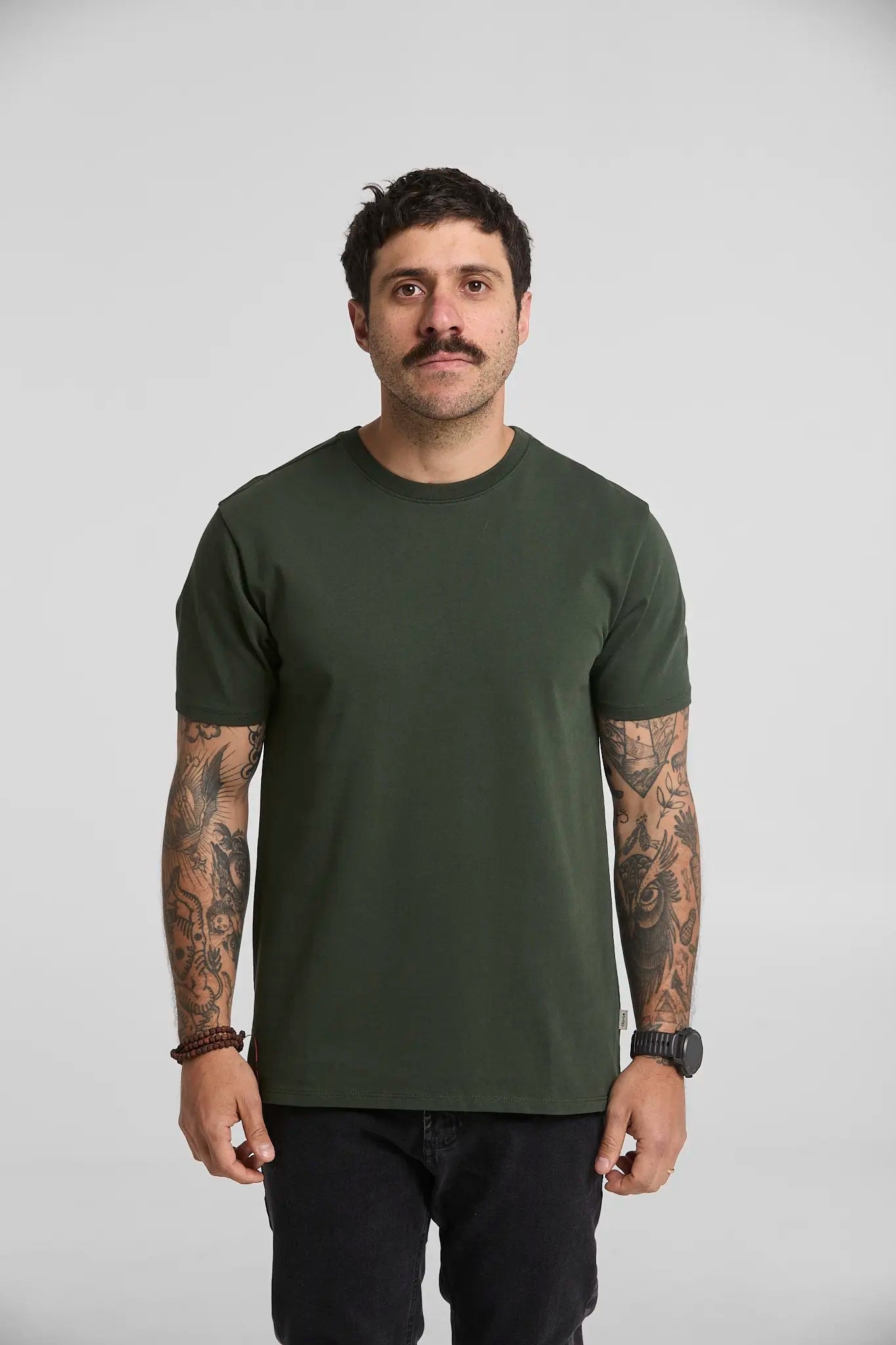Camiseta básica verde militar - imagen 1