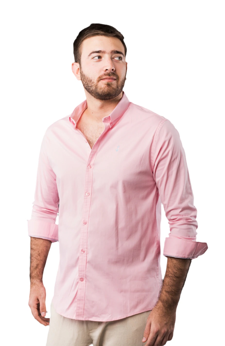 Camisa Rosada A Azul Claro - imagen 1