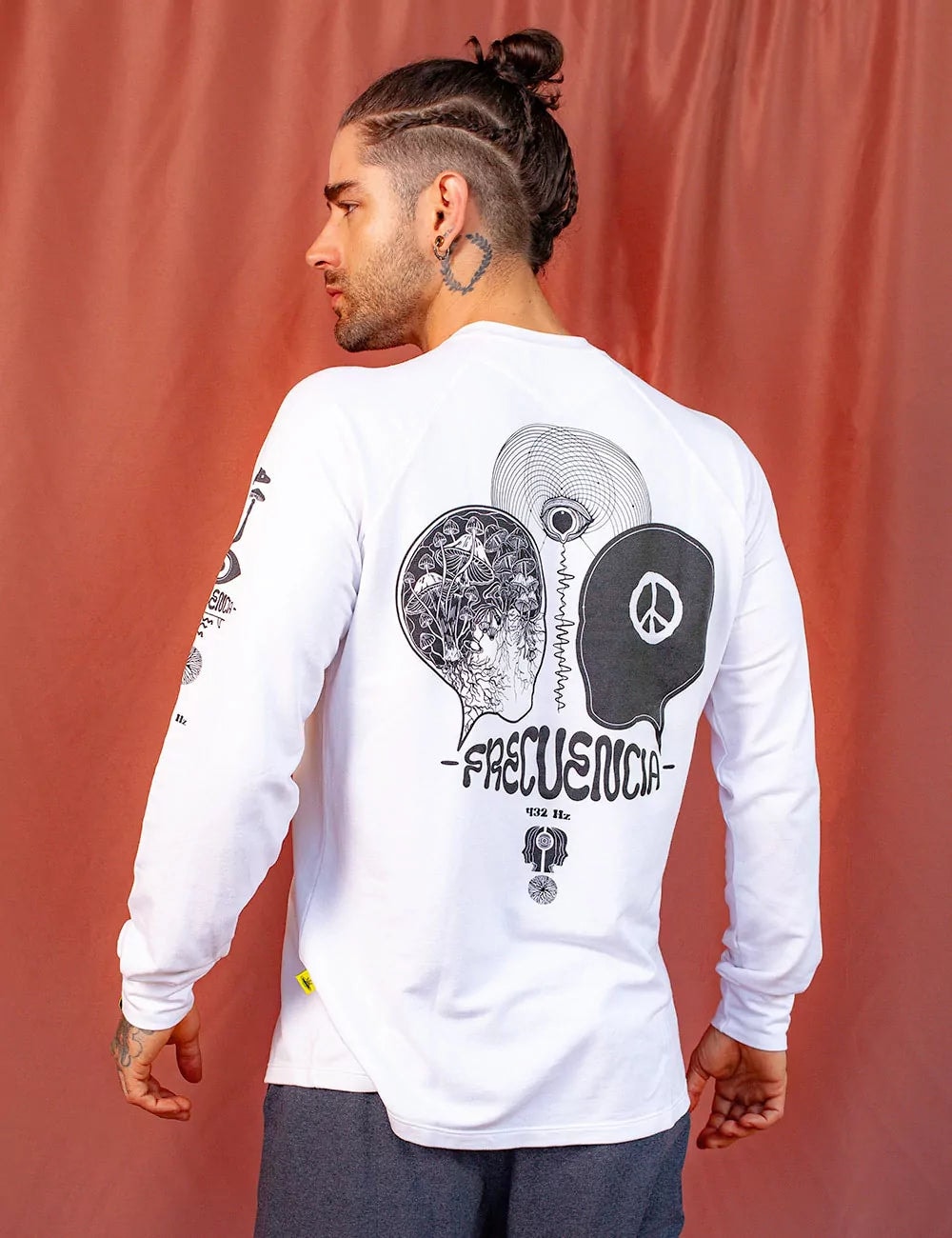 Camibuso Manga Ranglan Frecuencia crudo Unisex - imagen 1
