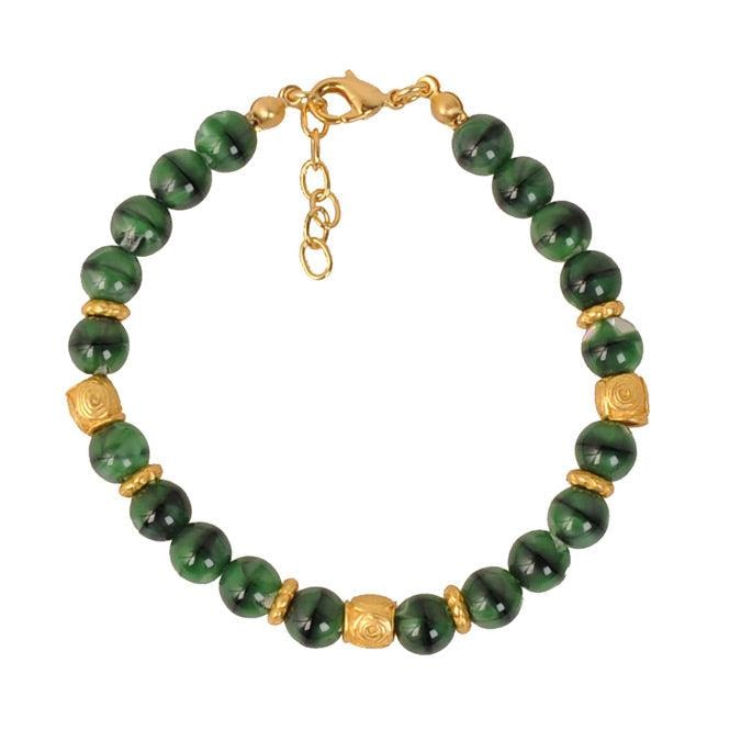 Pulsera Cristal Checo Verde 8mm - imagen 1