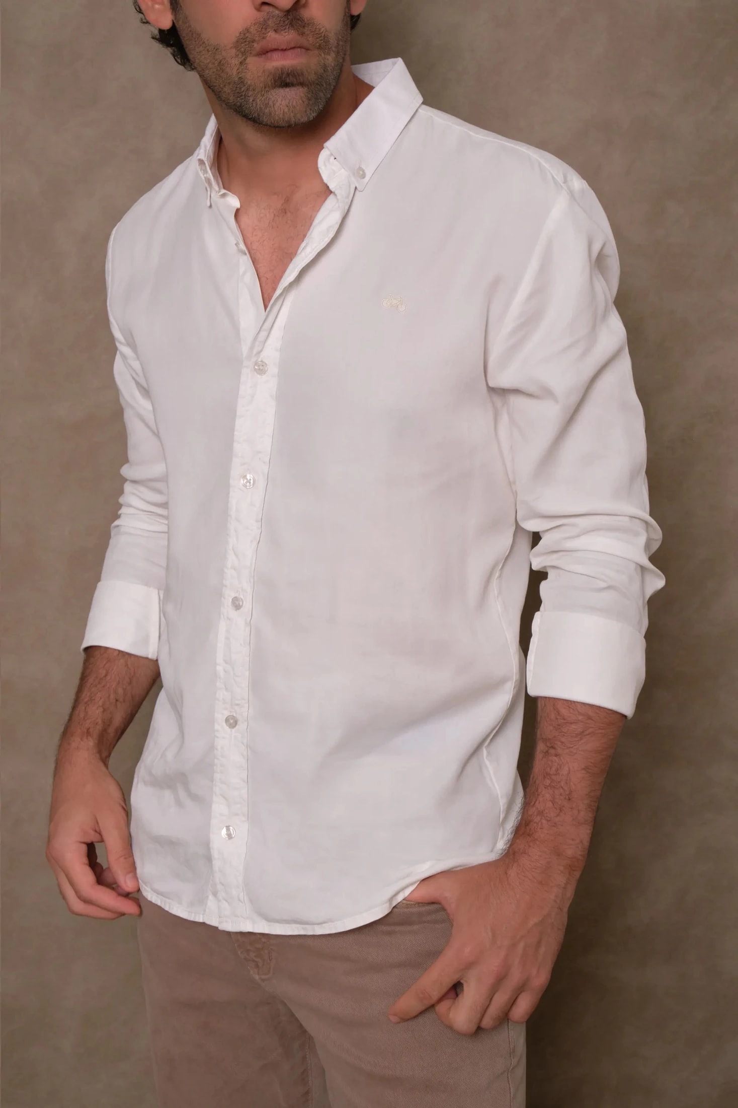 CAMISA LYOCELL NP CREAM - imagen 1
