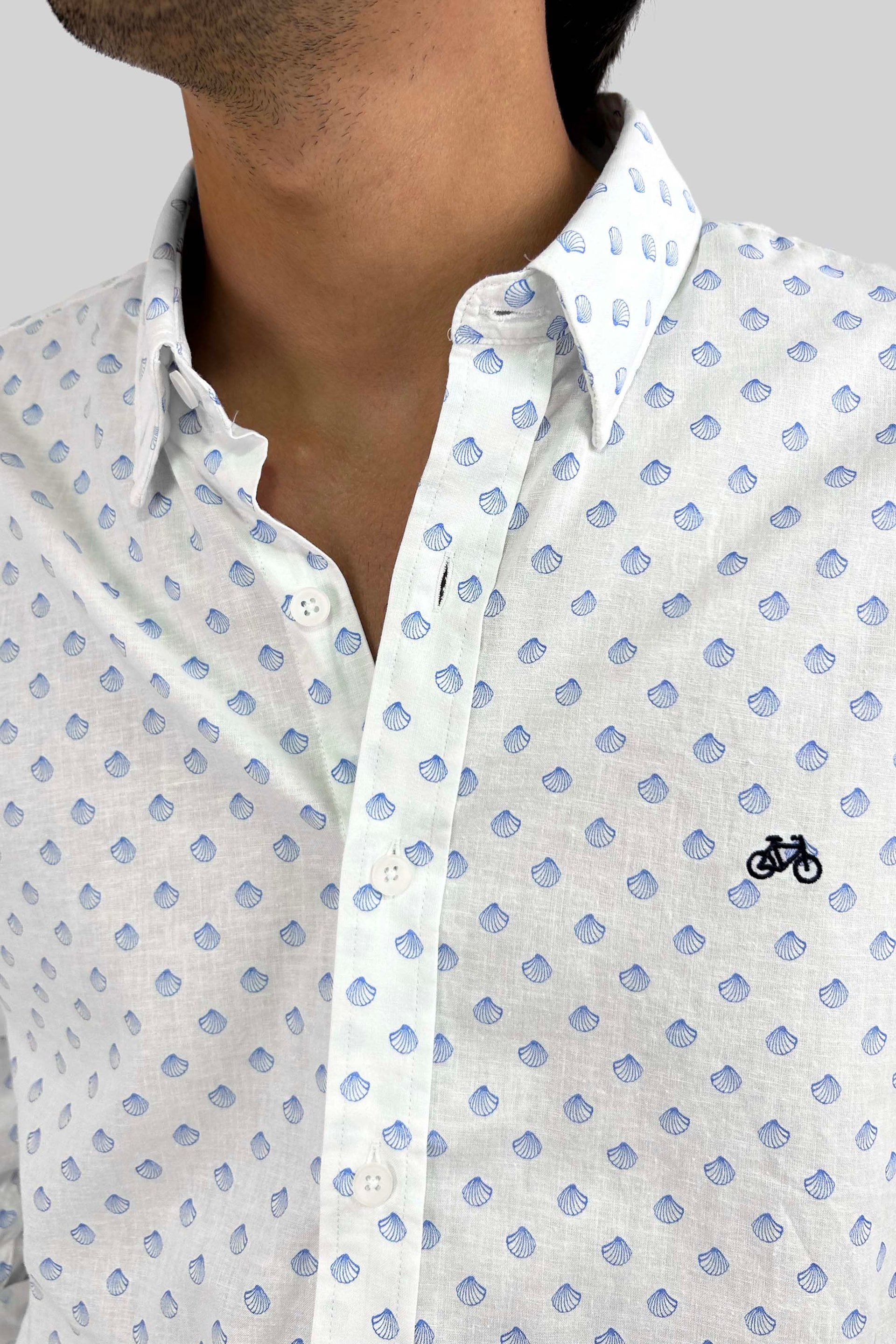 CAMISA LINO BLUE SHELLS - imagen 1