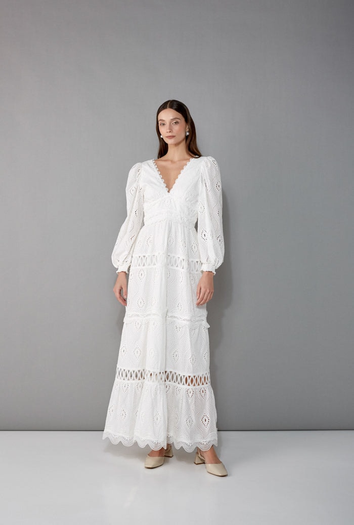 AMARANTA MAXI DRESS WHITE - imagen 1