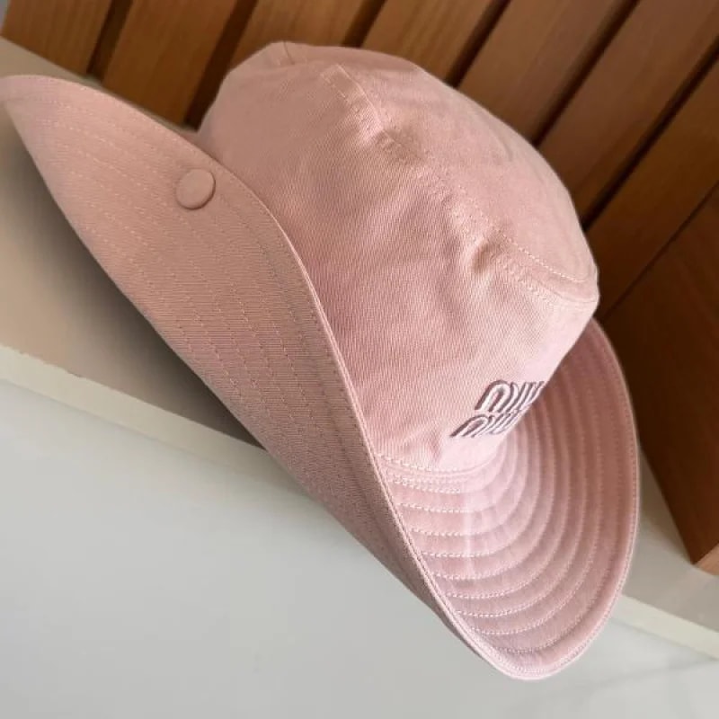 SOMBRERO MIU MIU TELA ROSADO - imagen 1