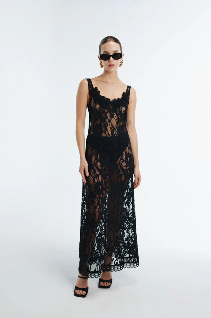 CONTESSA MAXI DRESS BLACK - imagen 1