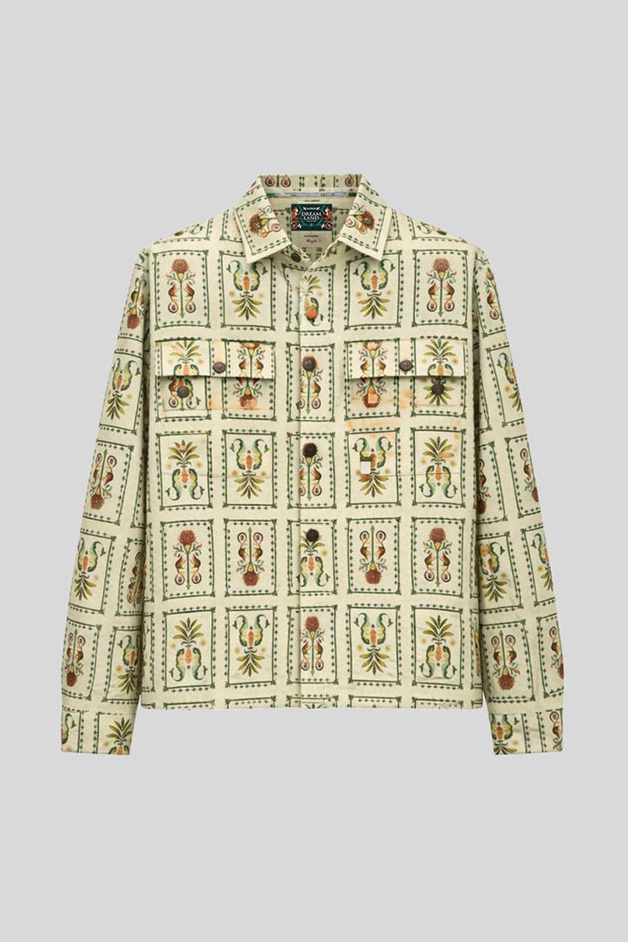 Men's overshirt linen silvan light green - imagen 1