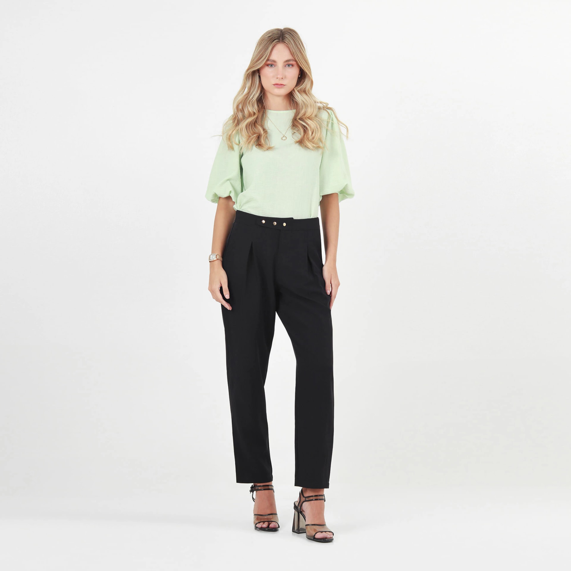 Pantalon Tiro Alto Bota Recta - imagen 1
