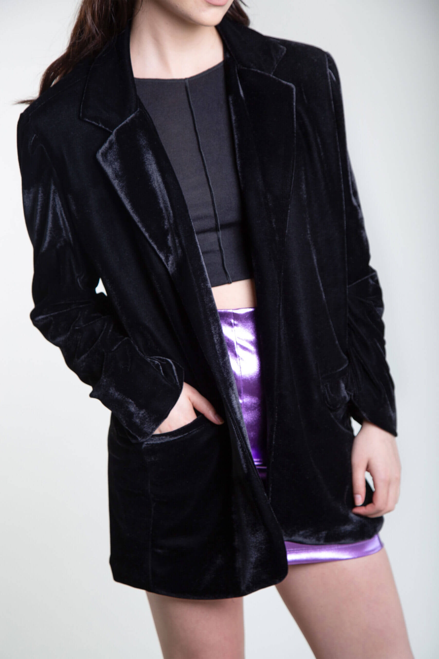 Blazer Velvet Negro - imagen 1