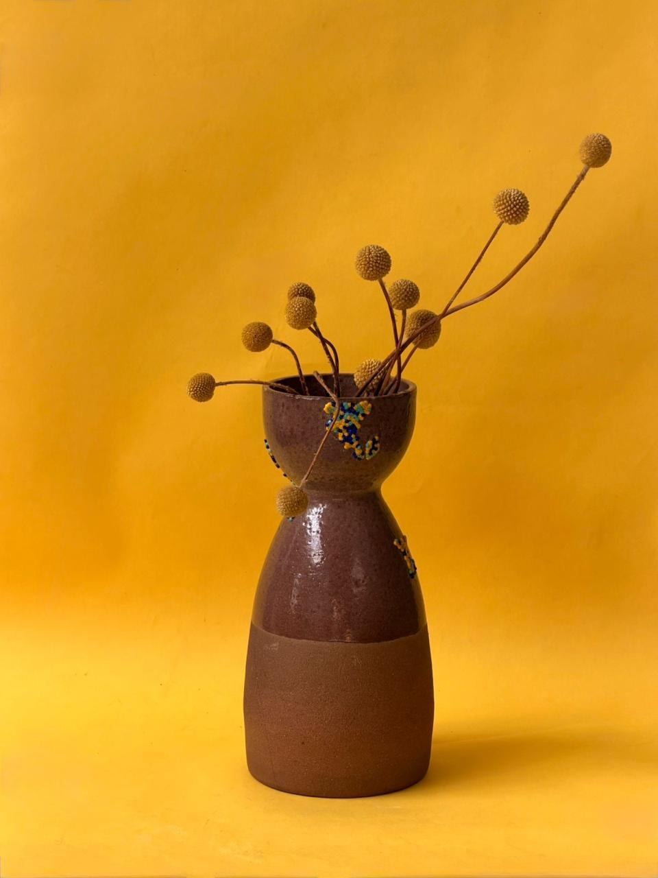 FLORERO AMARILLO ALTO - imagen 1