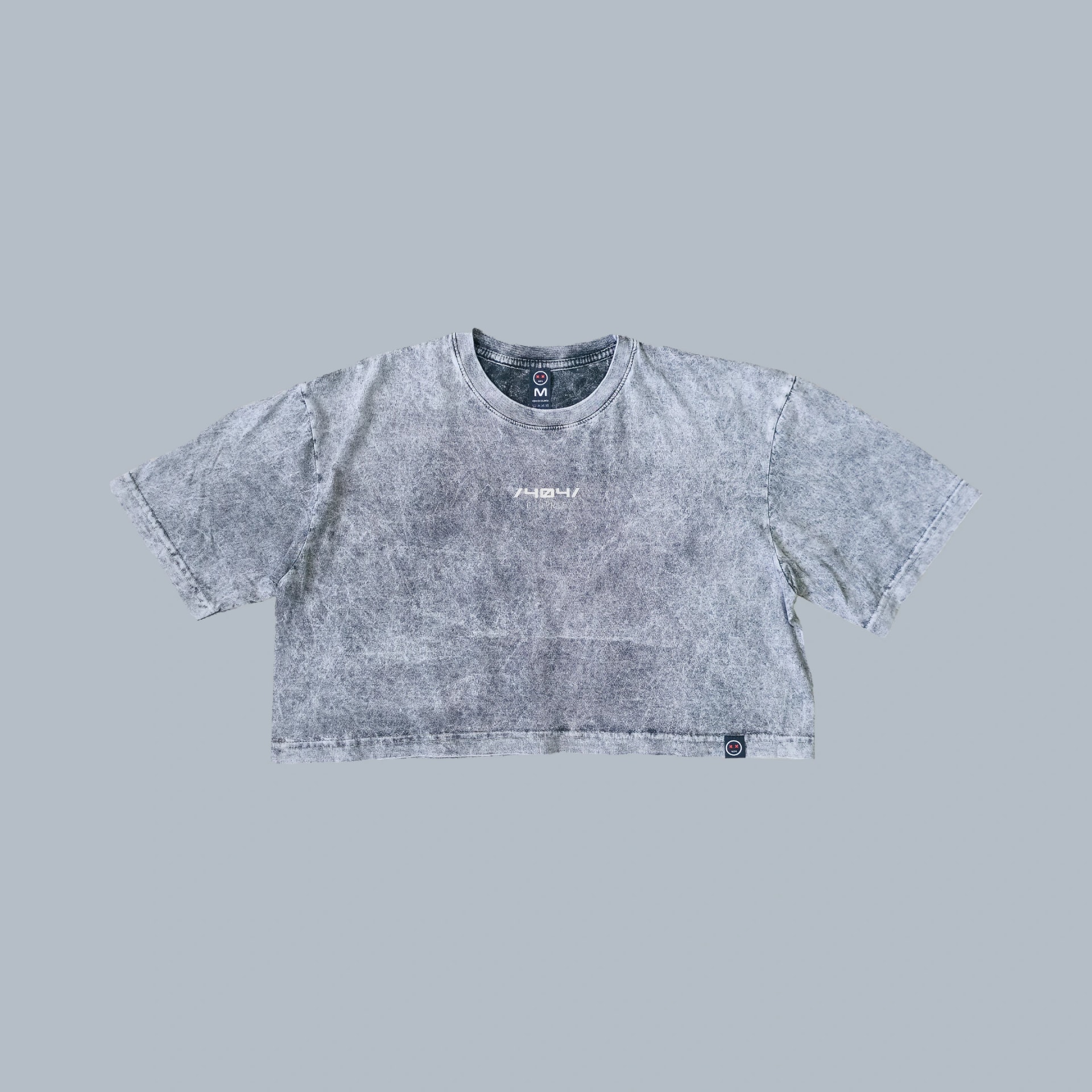 Crop Top Acid Wash Core Gris - imagen 1