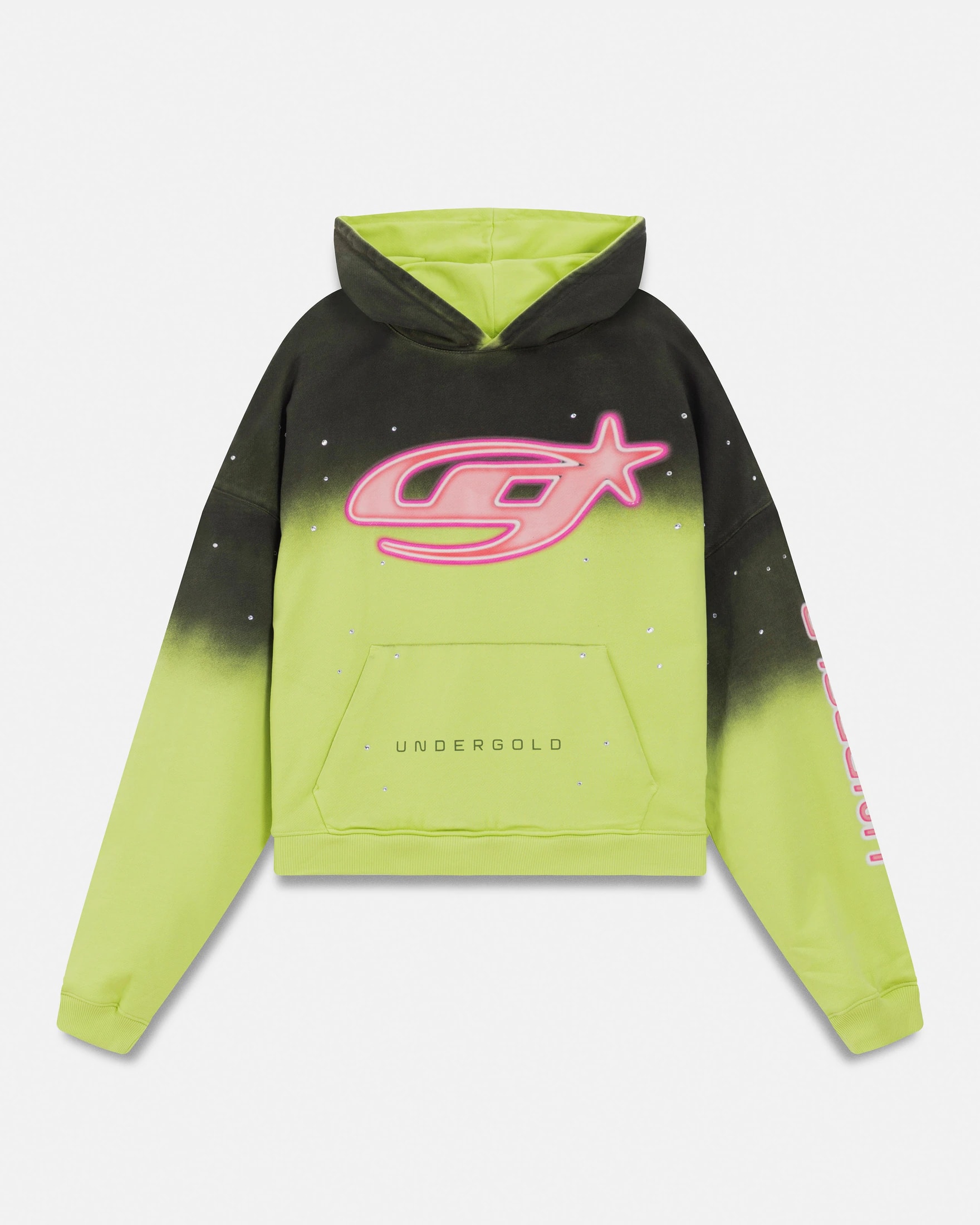 Act 1 Neon Boxy Fit Hoodie Faded Green - imagen 1