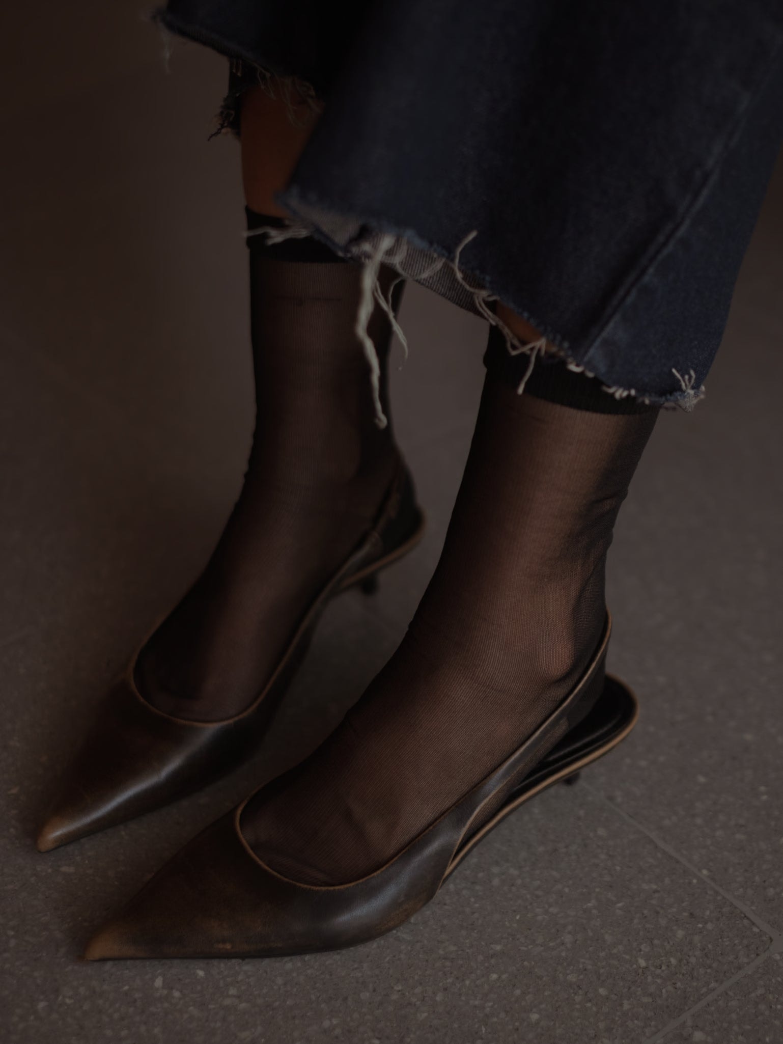 MESH SOCKS - BLACK - imagen 1