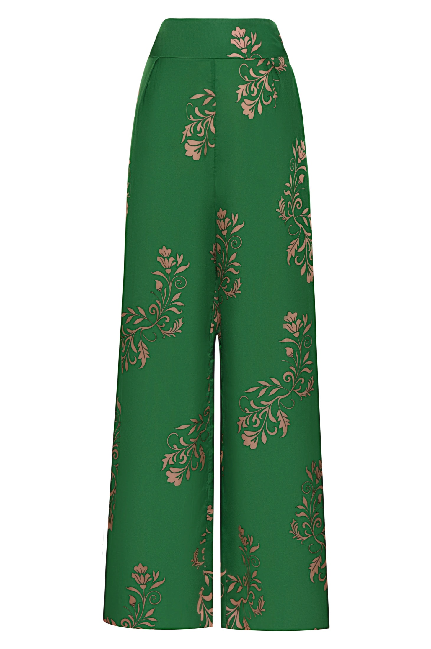 Fiol Cotton Silk Pants / Green Buganvilias - imagen 1