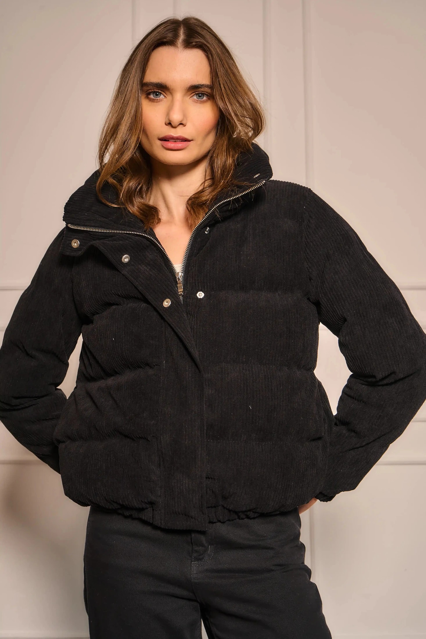 Chaqueta Puffer Mujer Negra - imagen 1