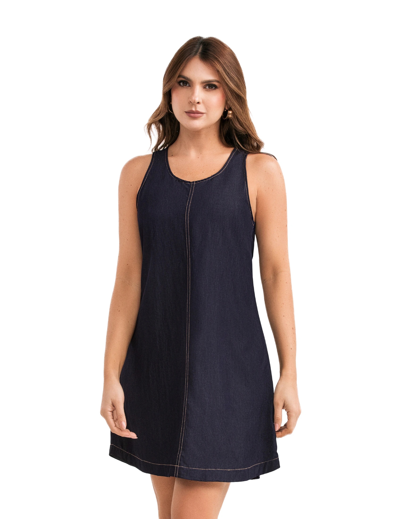 VESTIDO 47325 - TELA DE APARIENCIA DENIM - imagen 1