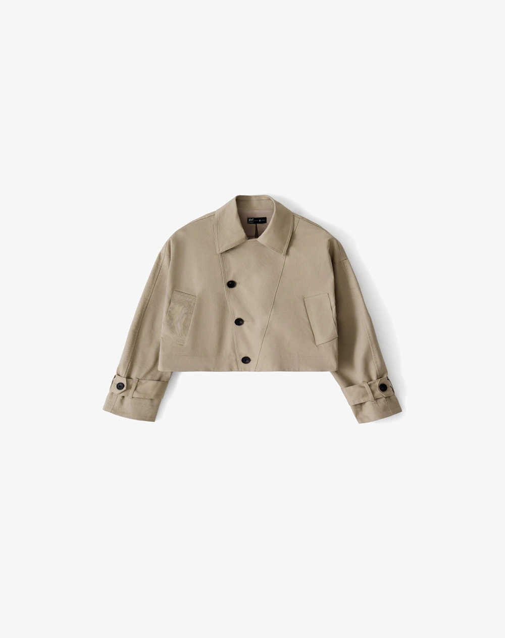 Chaqueta regular sin capucha kaki mujer - imagen 1