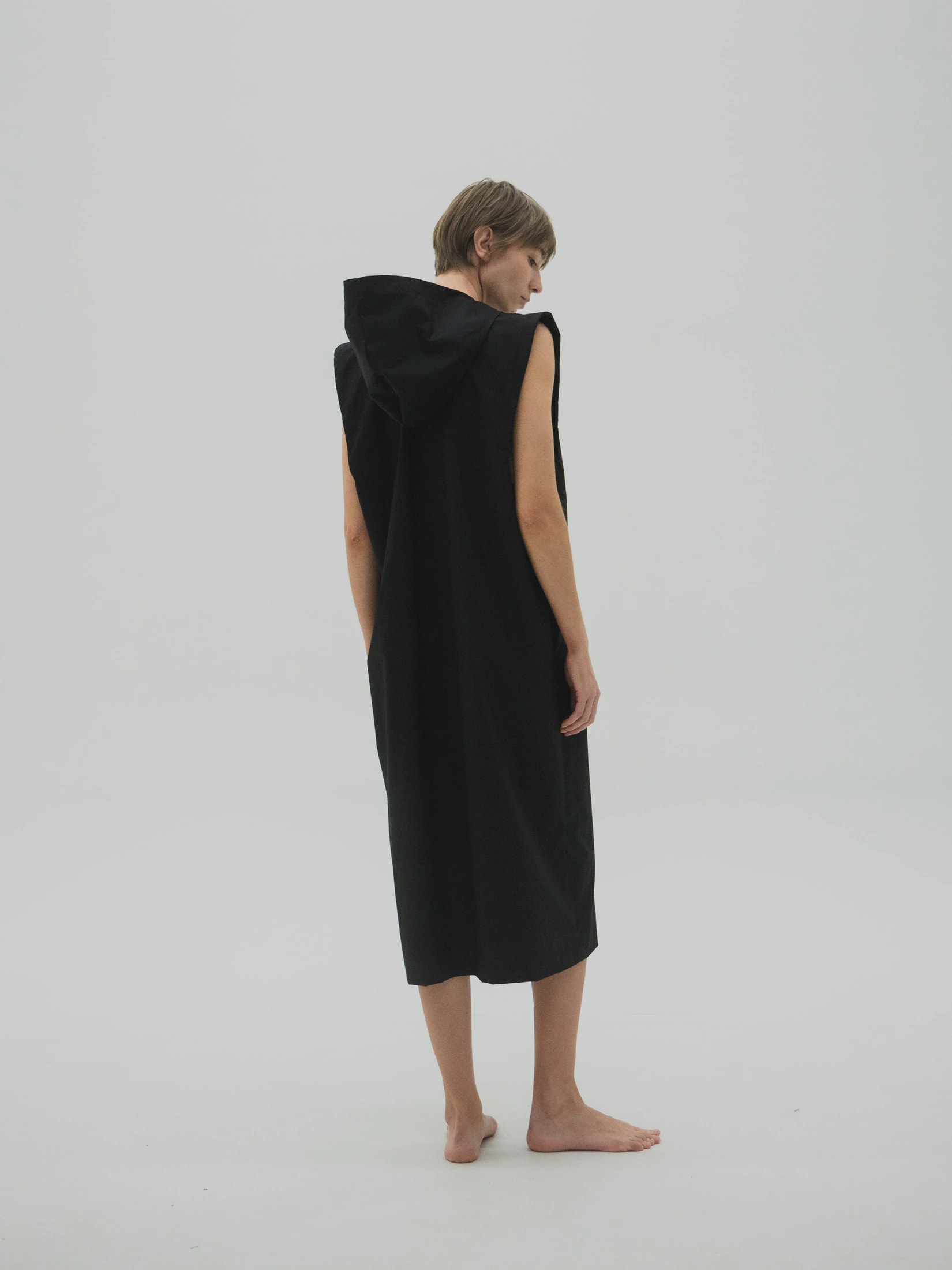 Hooded shirt-dress Woman - imagen 1