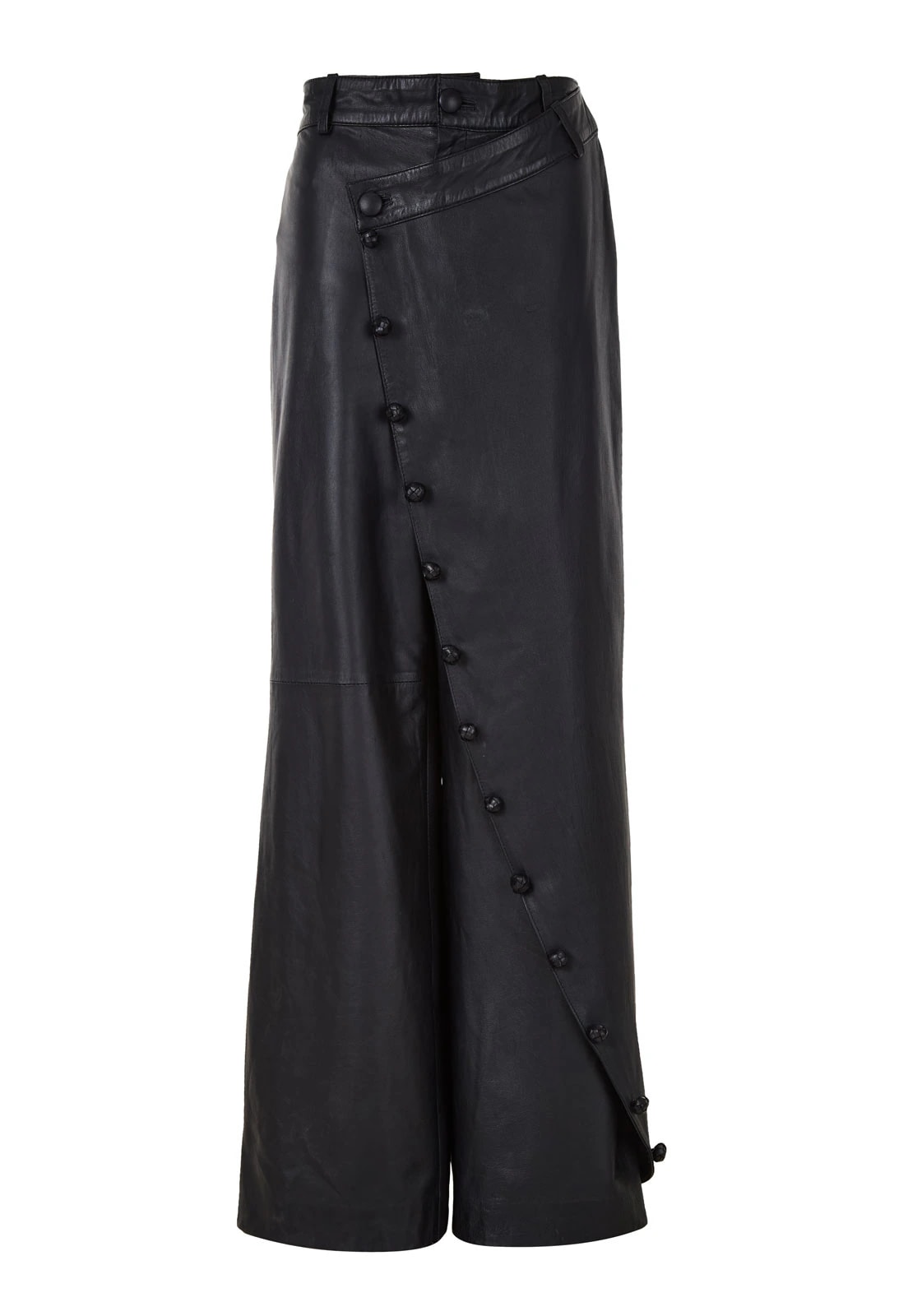 CROSSED LEATHER TROUSERS - imagen 1