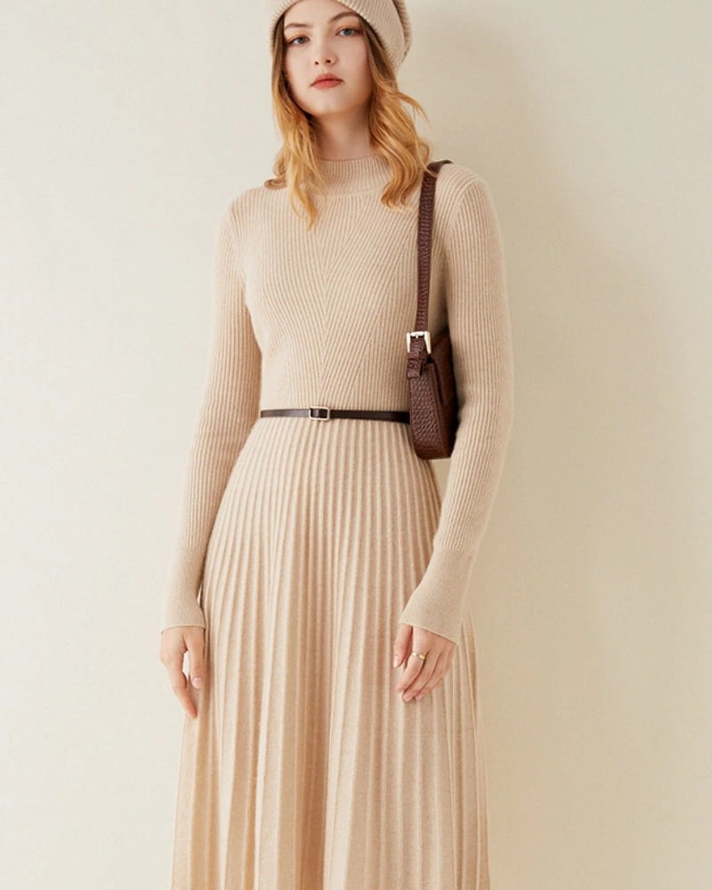 Pure Cashmere Flare Dress - imagen 1