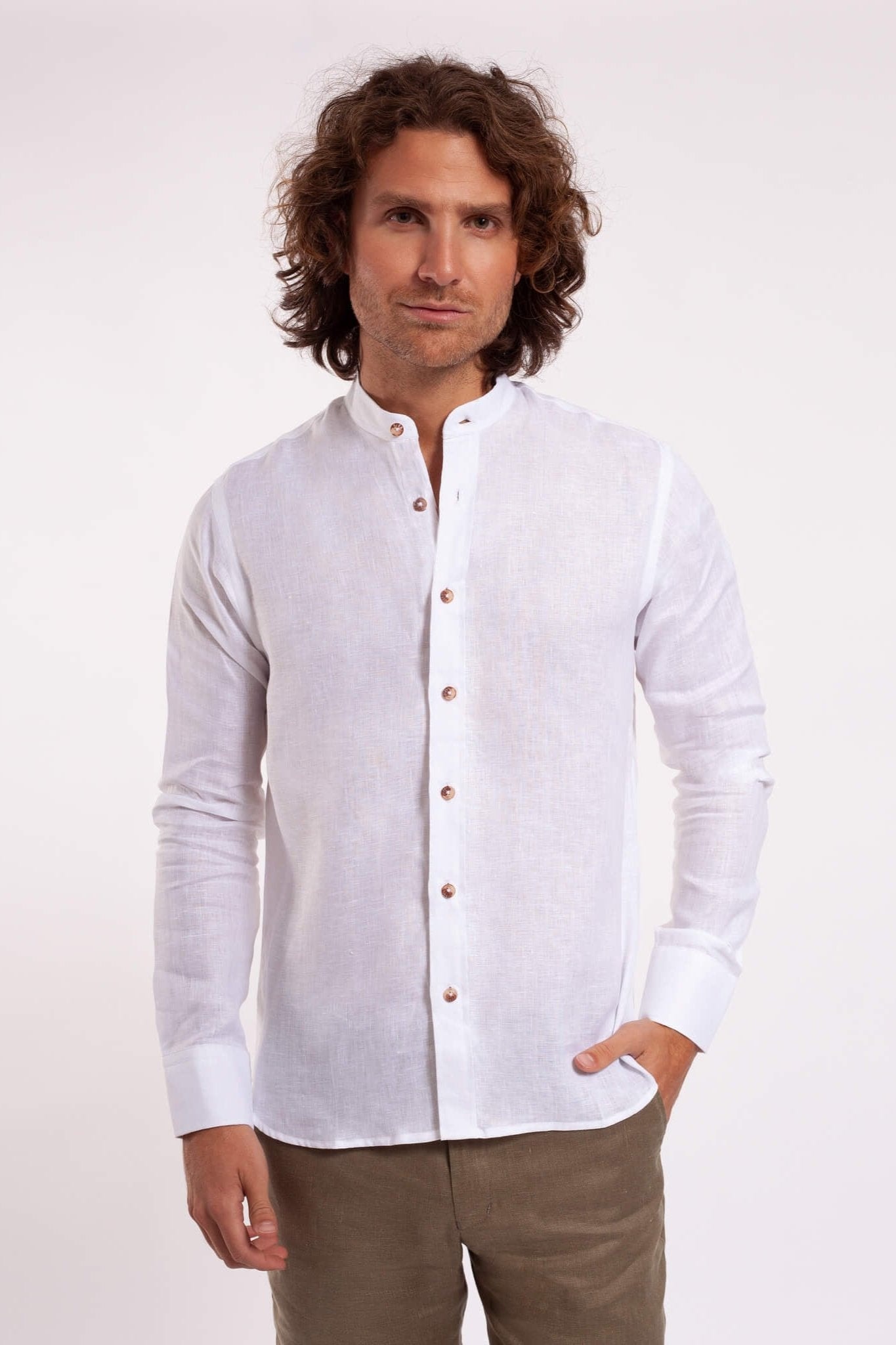 Camisas 100% Lino Cuello Nerú - imagen 1