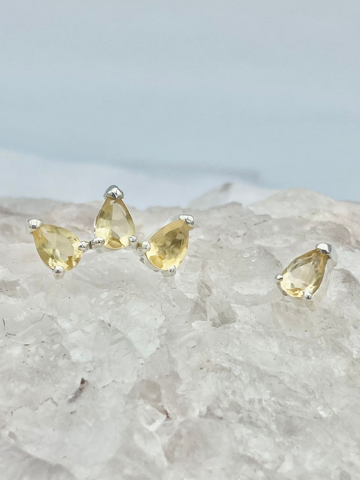 Aretes Citrino gotas - imagen 1