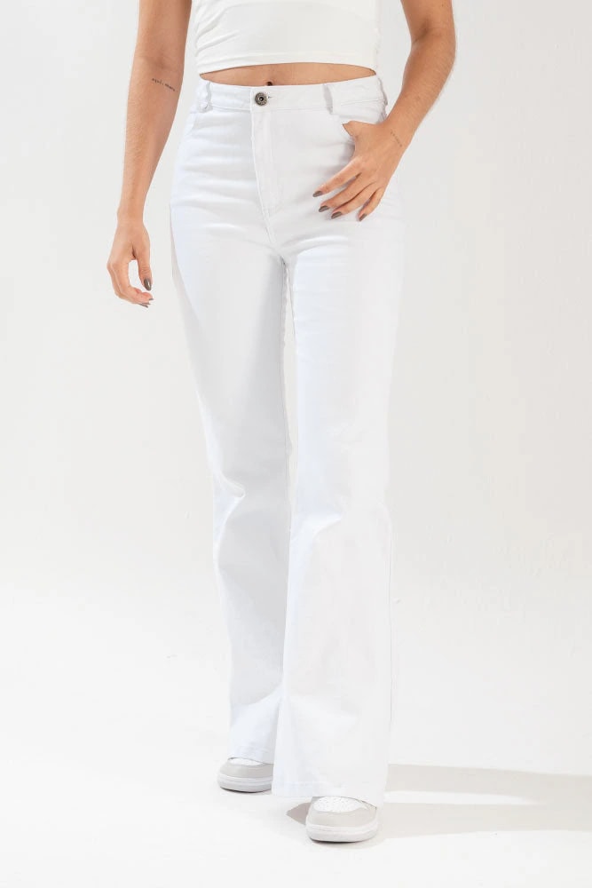 Pantalon Flare Blanco - imagen 1