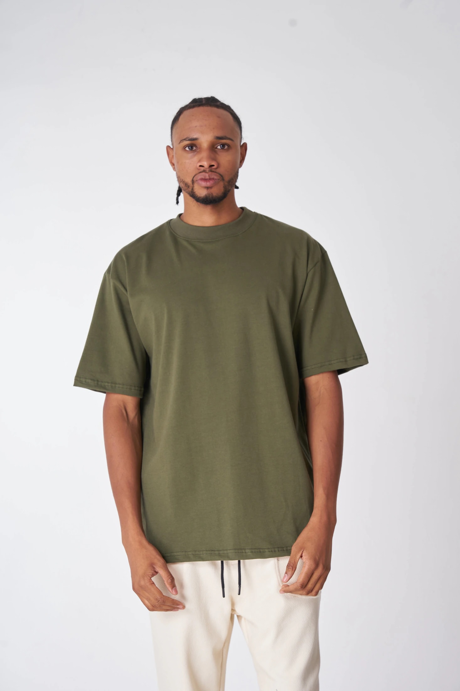 CAMISETA 270 GRAMOS, 100% ALGODÓN VERDE MILITAR - imagen 1