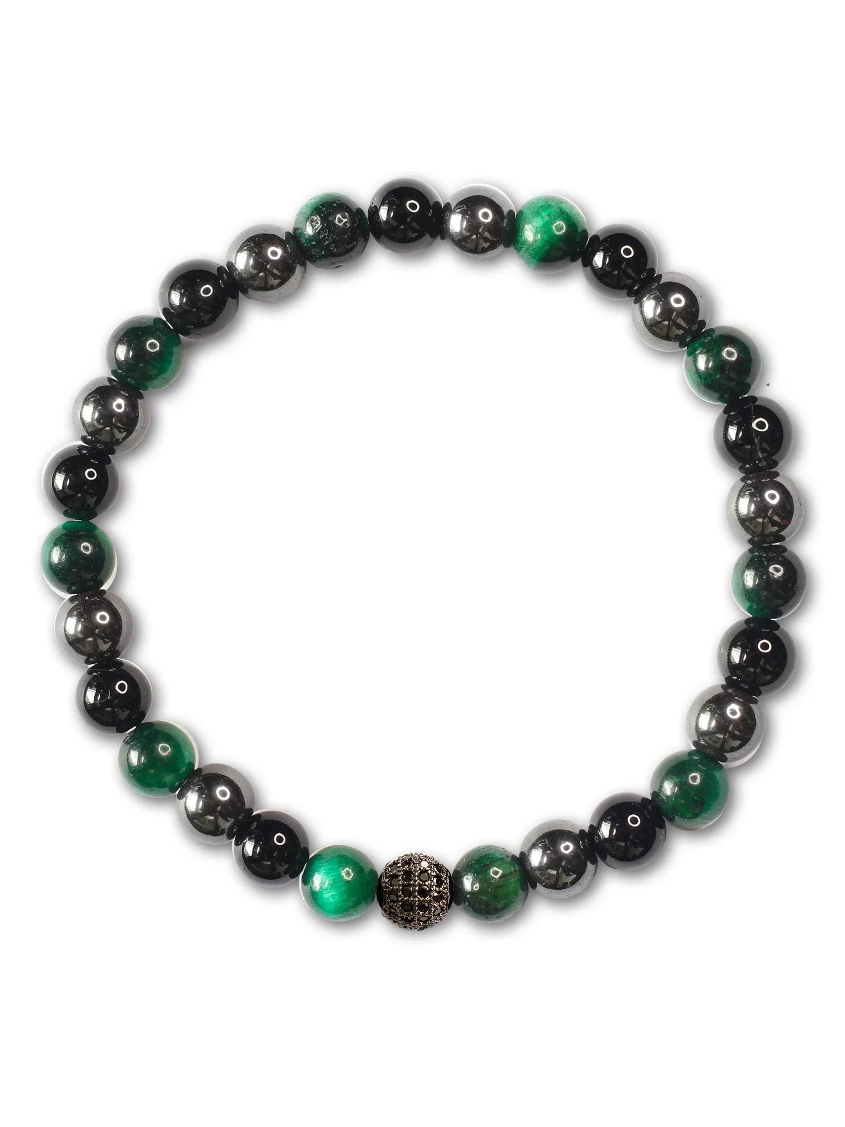 Brazalete Tayrona Tigre Verde 6mm - imagen 1