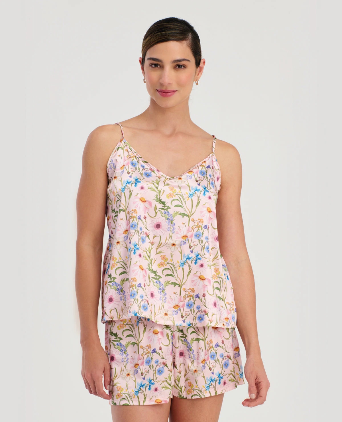 Pijama de Short | Blusa de Tiras Ajustables - imagen 1