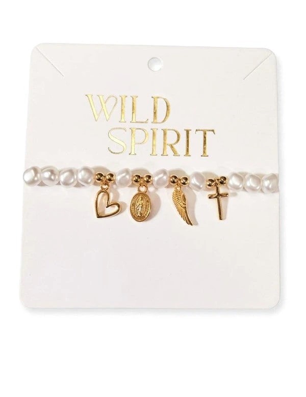 Pulsera Religiosa Perlas - imagen 1
