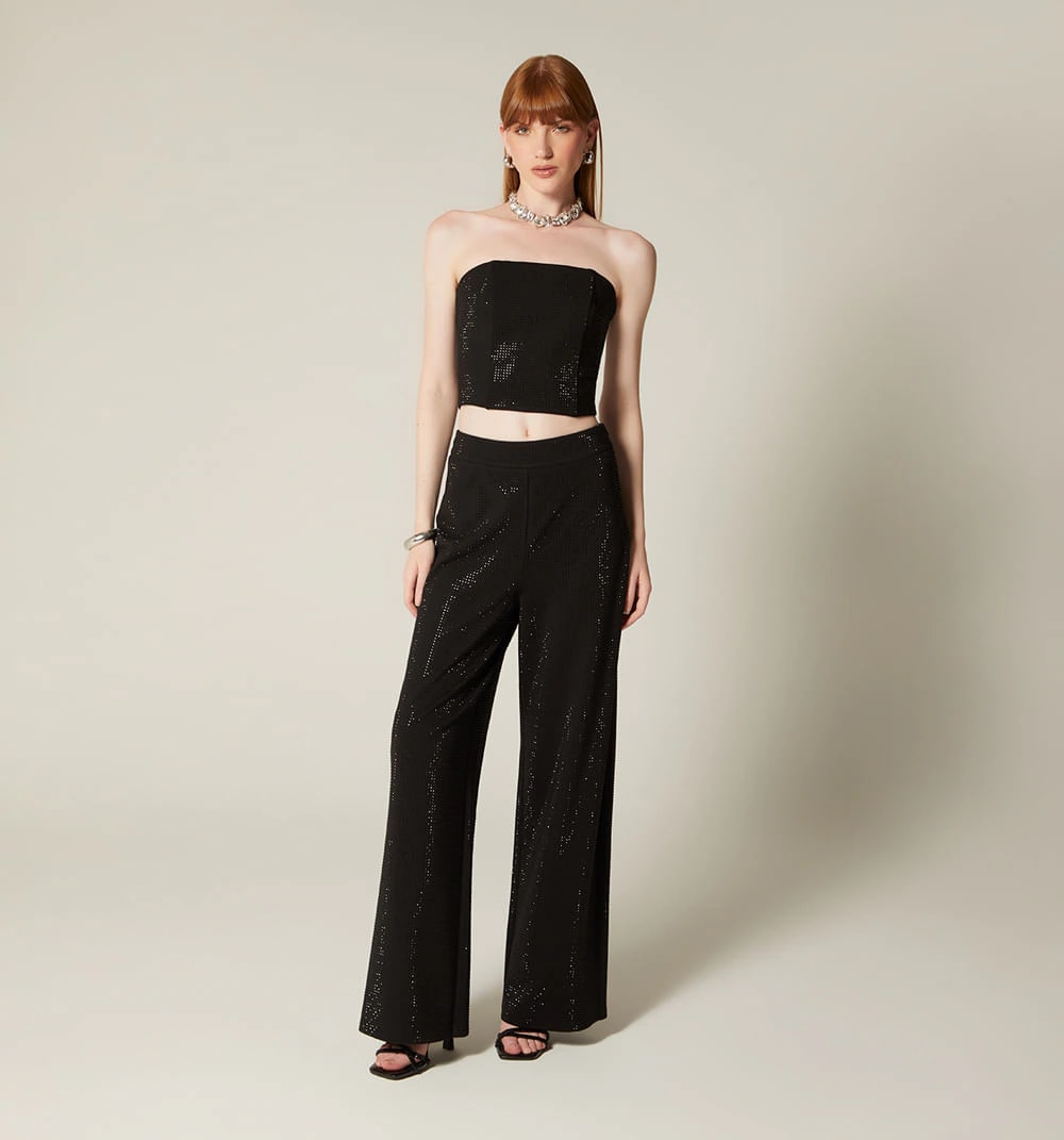 Pantalon con hotfix - imagen 1