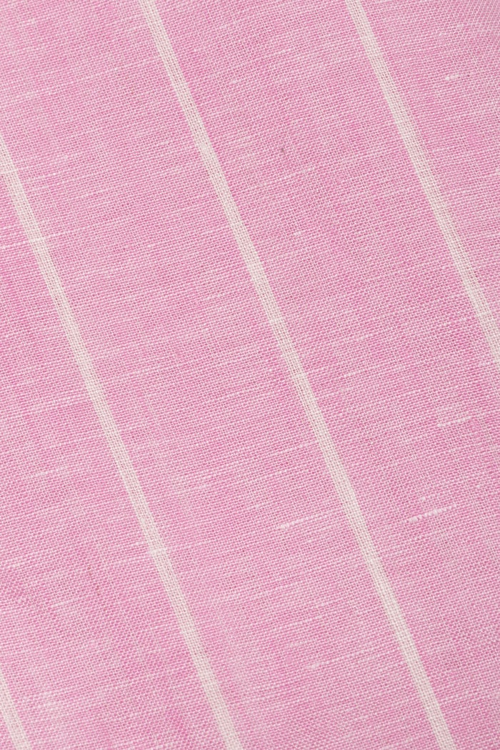 Men's linen shirt striped pink - imagen 1