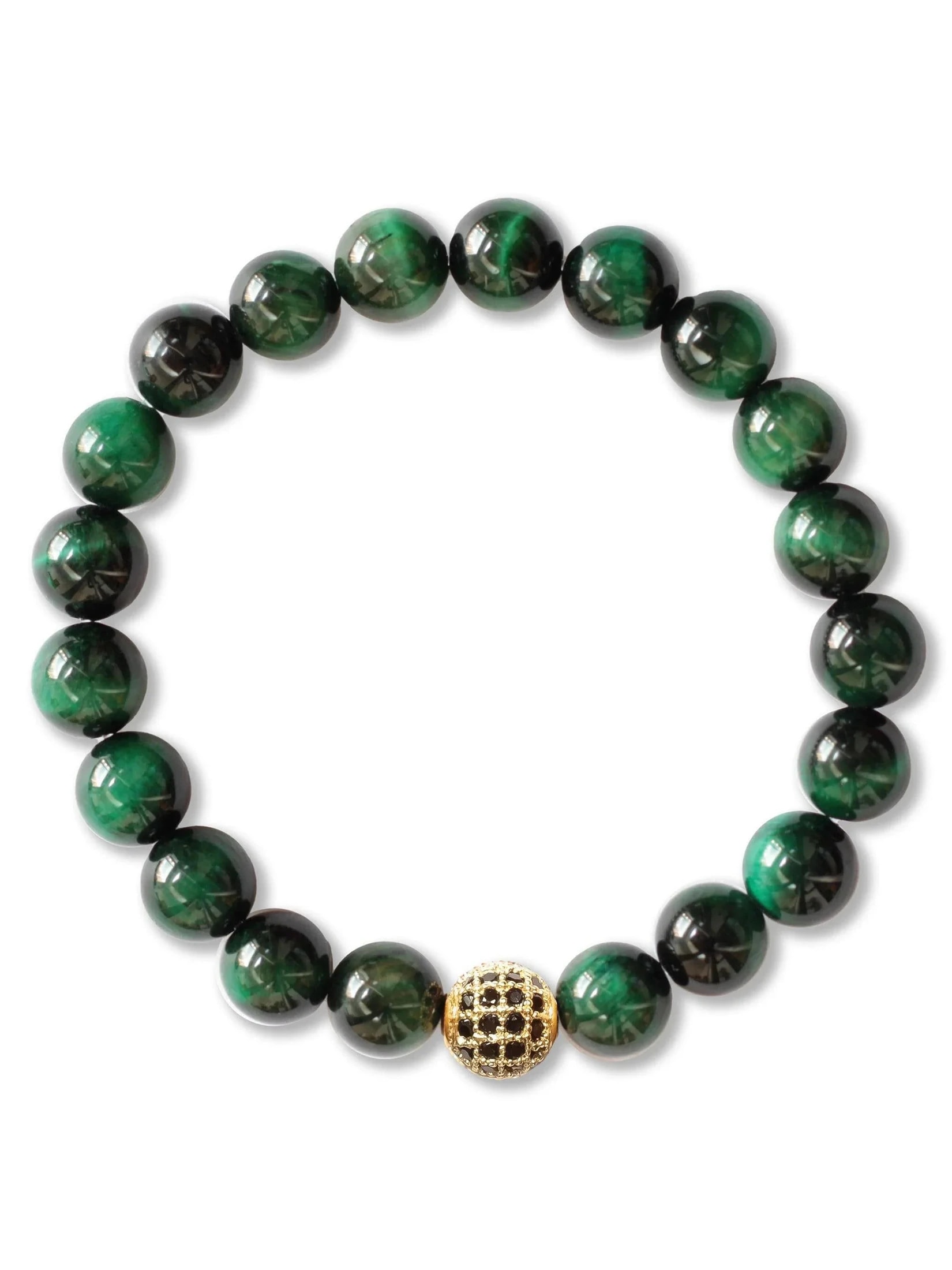 Brazalete Ojo de Tigre Verde 8mm - imagen 1