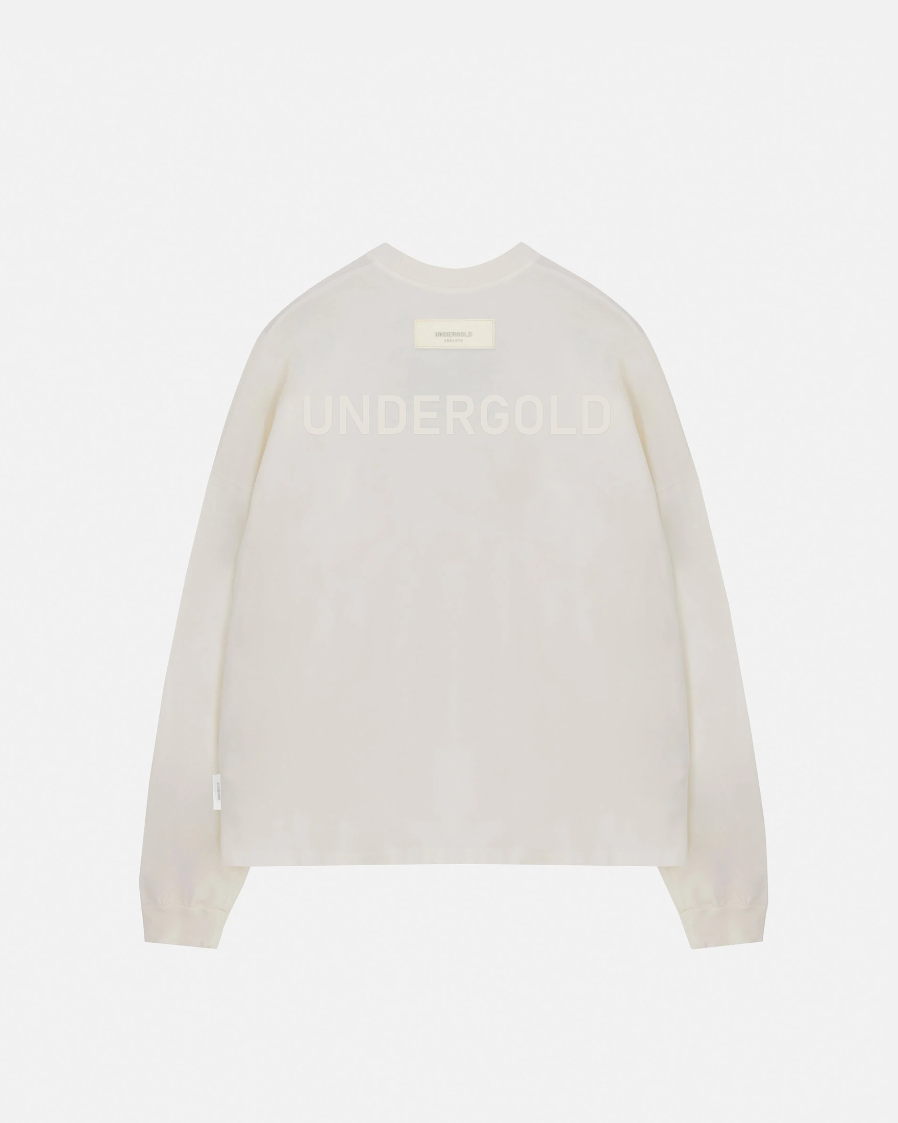 Line Logo Long Sleeve Boxy Fit Tshirt White - imagen 1