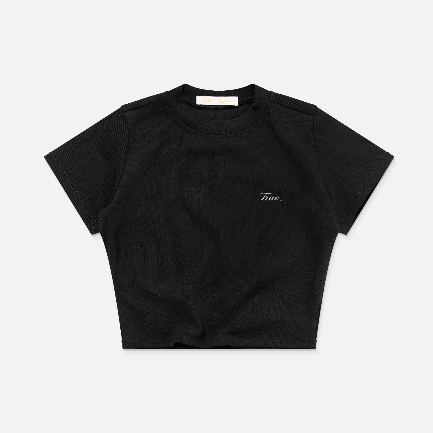 Signature Slim Ribbed Tee - Black - imagen 1