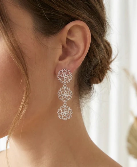 Aretes Poporo Filigrana Plata ley 950 - imagen 1